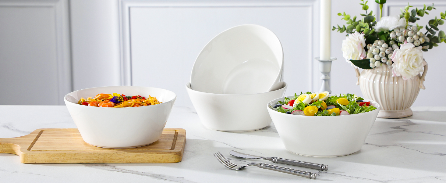 bowls soup bowls salad bowl ramen bowl white bowls for kitchen porcelain bowls set of 4