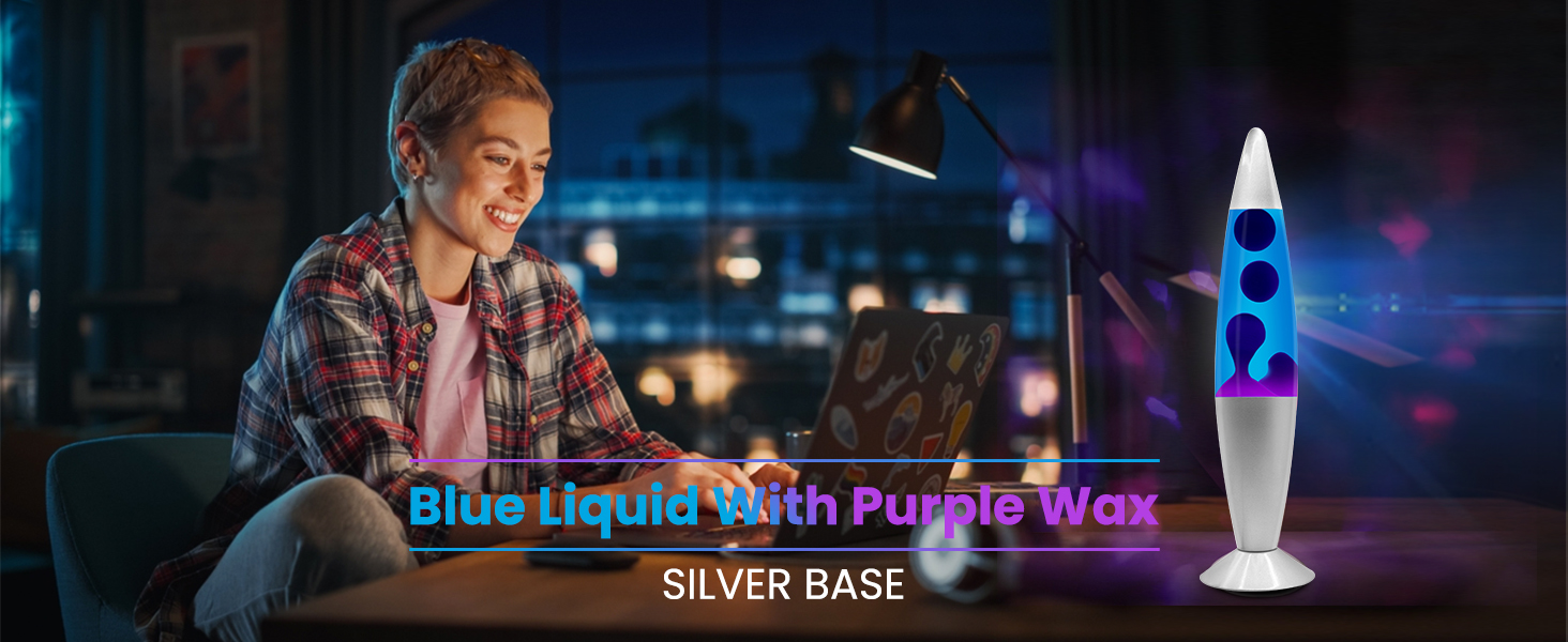 blue liquid purple wax