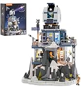 Lumibricks Alpine Observatory Lighting Building-Bricks Set with The Galaxy Projector, 2437 Pcs Sp...