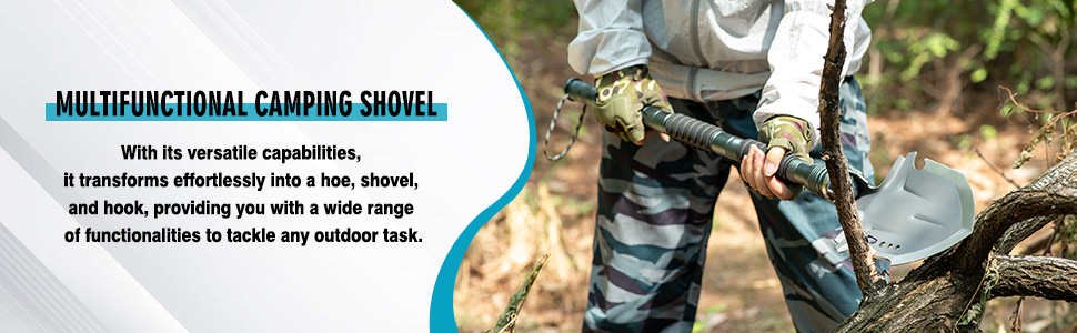ZENHOSIT Survival Shovel with Axe Kit