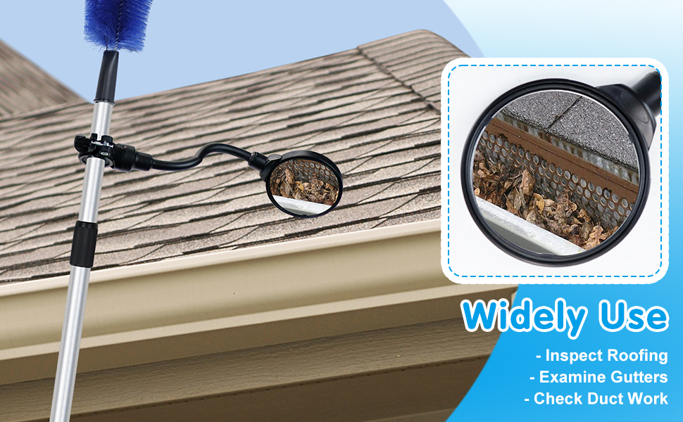 Air Jade Rotatable Mini Inspection Mirror for Telescopic Pole