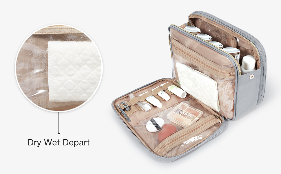 BAGSMART Toiletry Bag for Women, Large Toiletry Bag Water