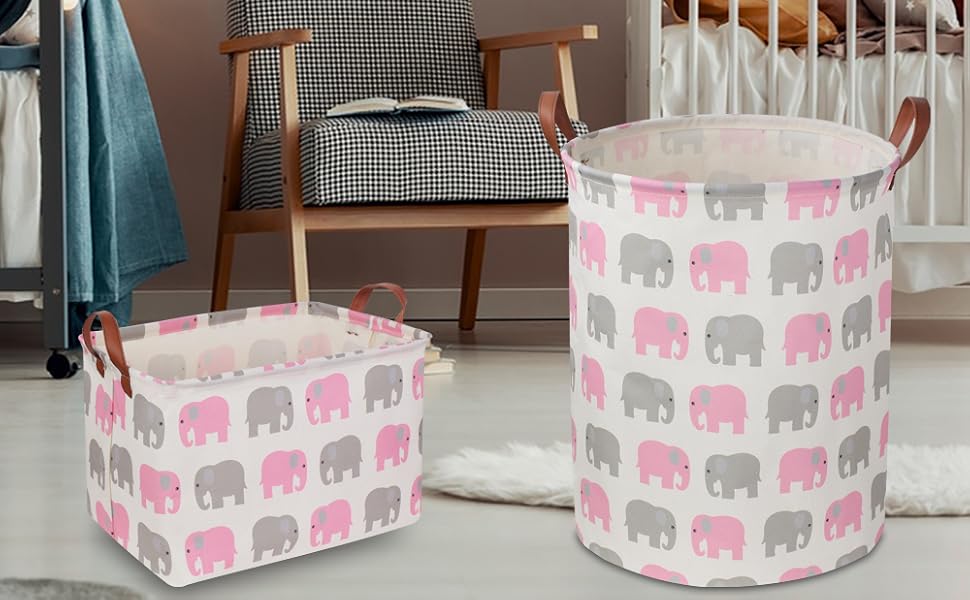 NTAOHAMPER Baby Girl Laundry Basket,Waterproof Kids Hamper