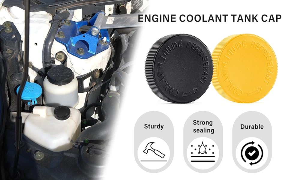 2PCS Coolant Reservoir Cap Knob Type Engine Coolant Tank