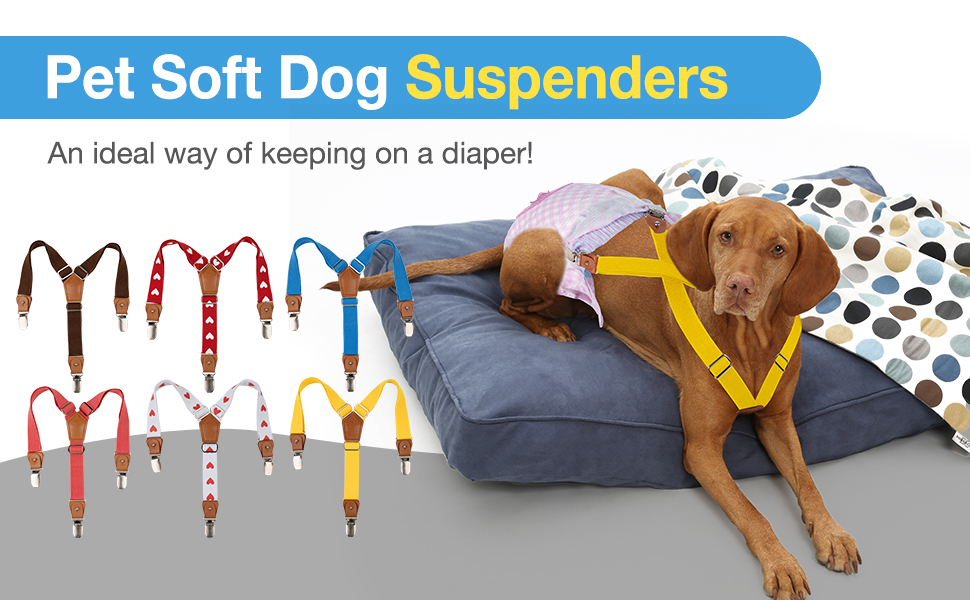 Pet Soft Dog Suspenders 2 Pieces Female Dog Diaper