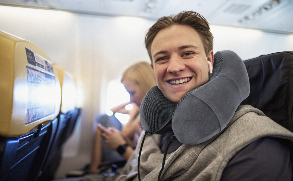 WENGX Travel Pillow,100 Pure Memory Foam Soft Comfort and Support