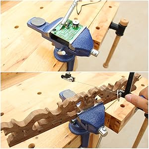 Amazon | 万力 卓上 回転式 口幅約70mm 最大開口約75mm 小型卓上