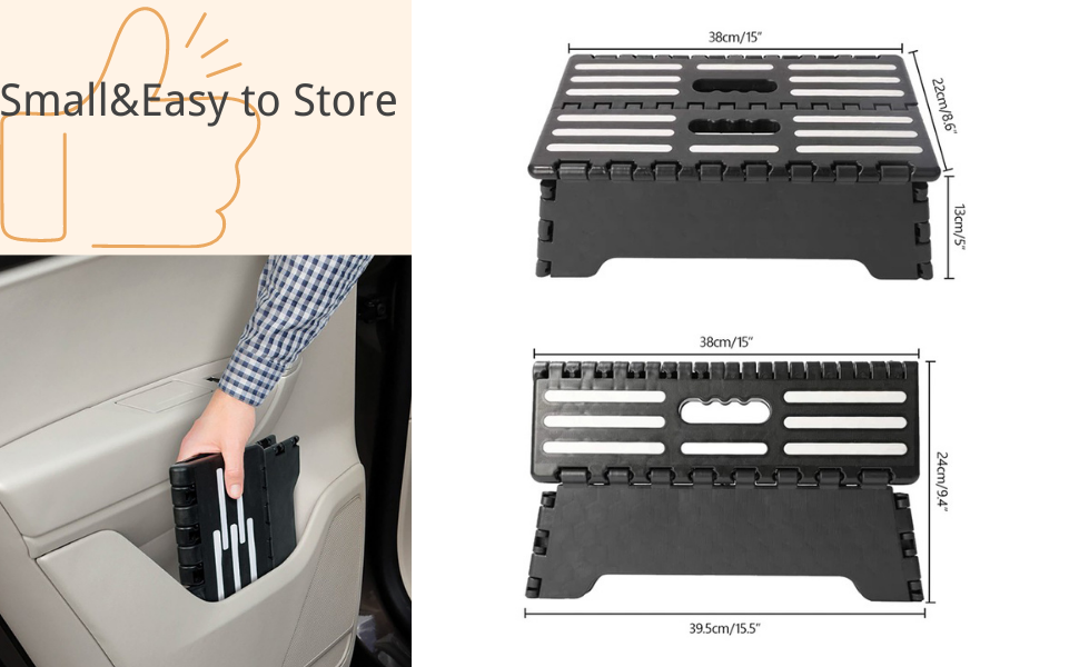 Folding Step Stool,Portable Foldable Step Stool,5 Inch