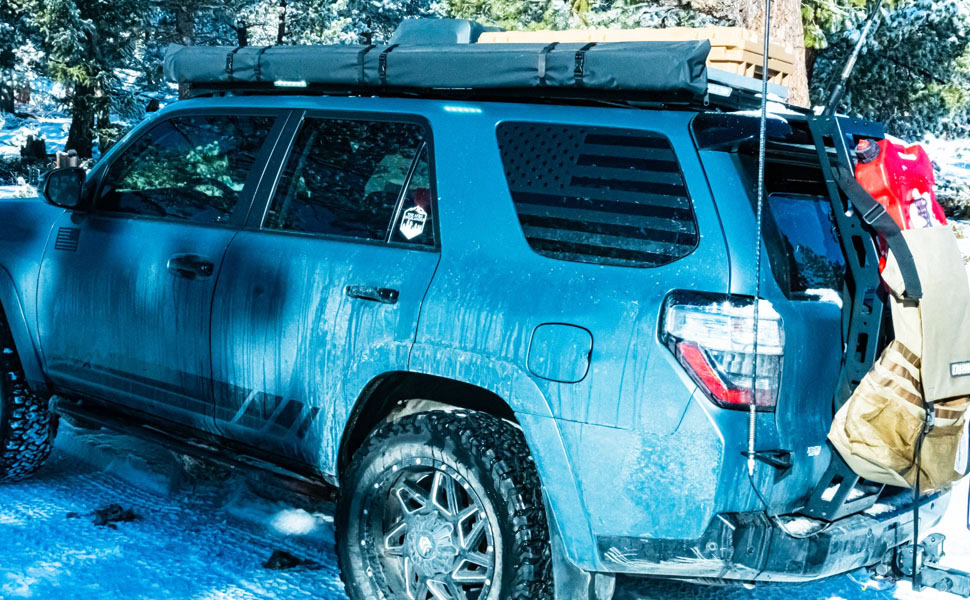 4runner rear window american flag decal