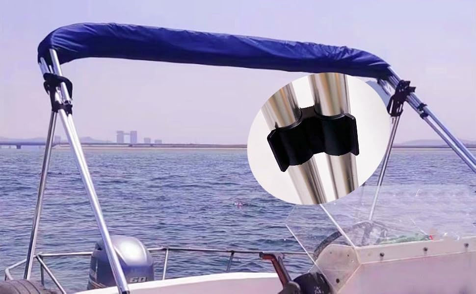 NOBLEZHU 4 Pcs Bimini Boat Clip for Anti Rattle Bimini