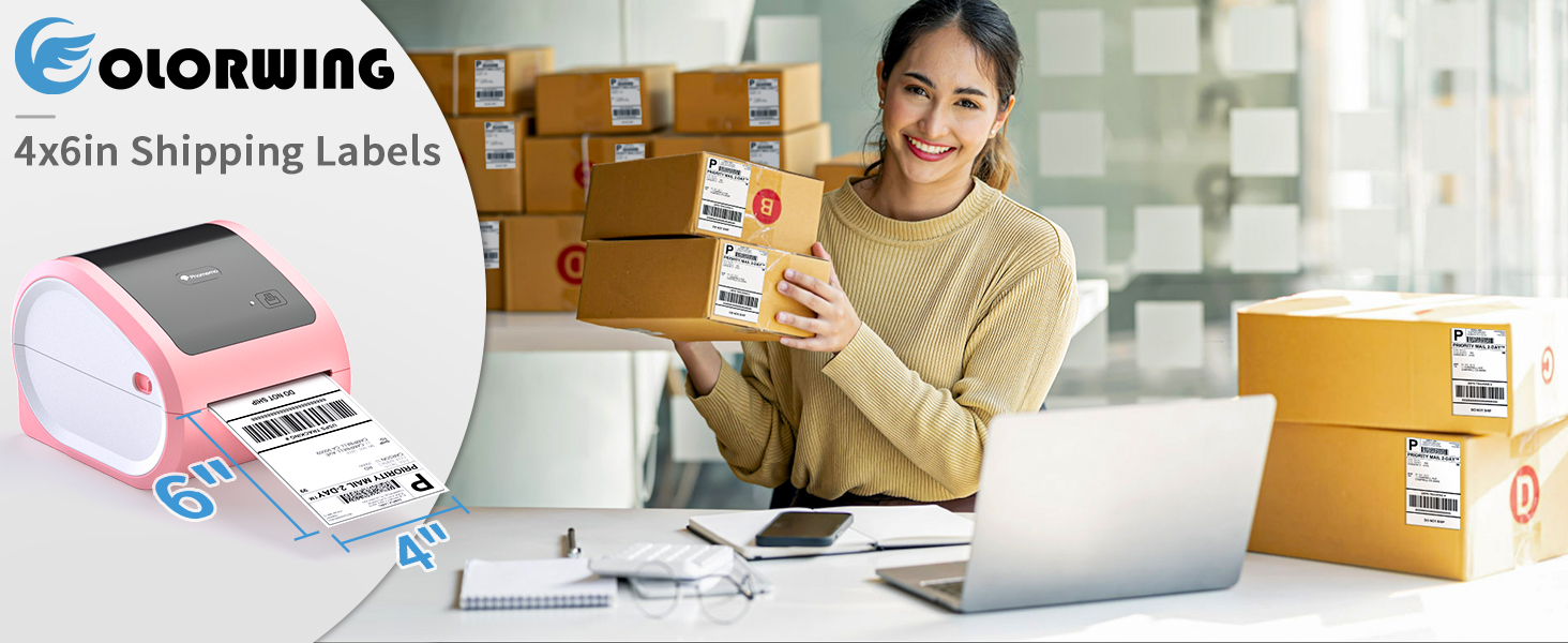 4x6in Shipping Labels for D520 Shipping Label Printer