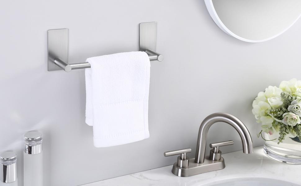 KES Adhesive Towel Bar 9Inch No Drill Towel Bar Towel Rack