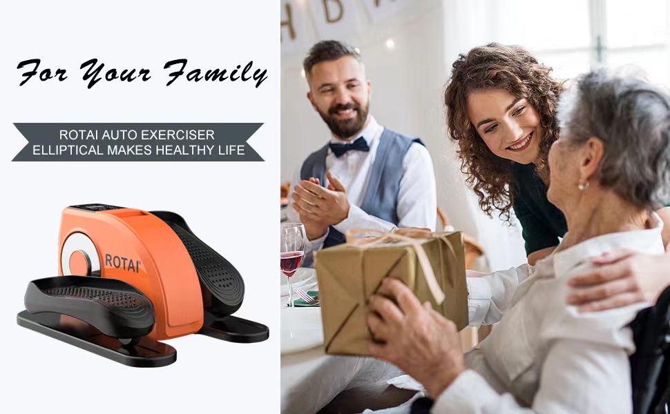 ROTAI Under Desk Elliptical Machine for Seniors Rehab