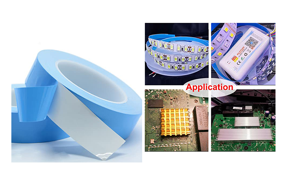 Qrity 1 PCS Thermal Adhesive Tape, LED Thermal Conductive Double Sided