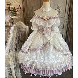 Amazon.co.jp: [SSUPTEMBER2] 花嫁 ロリータ ワンピース 姫袖