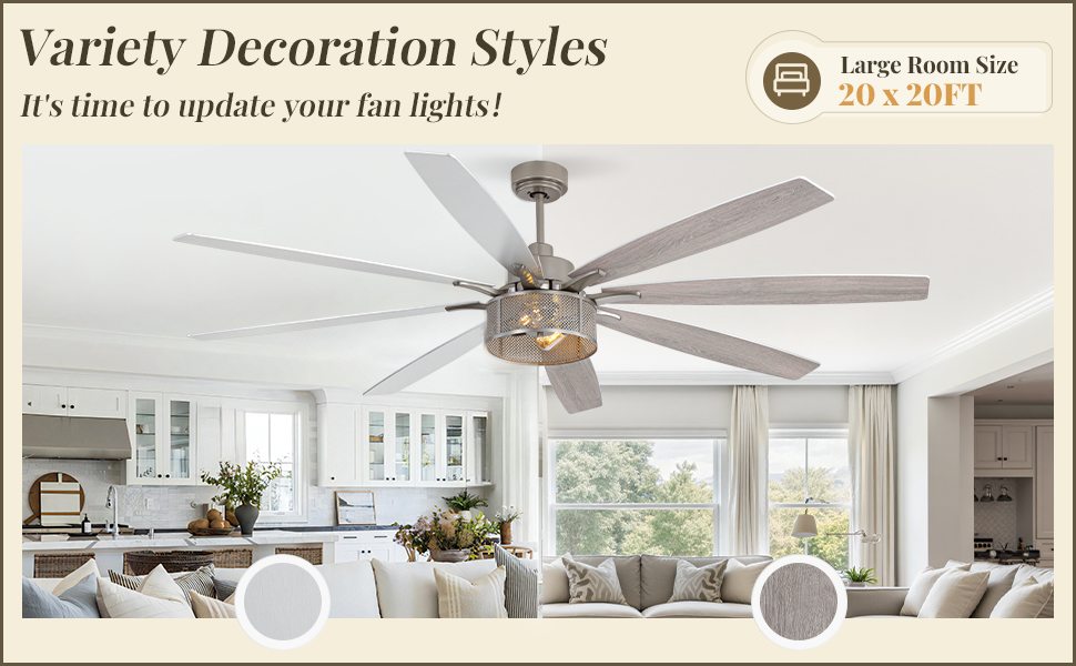 Amazon.com: Farmhouse Ceiling Fans with Lights and Remote