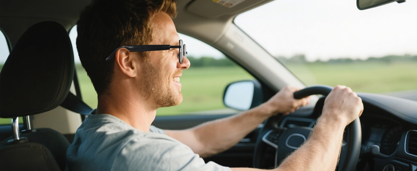 Bluetooth smart glasses with photochromic lenses, suitable for driving