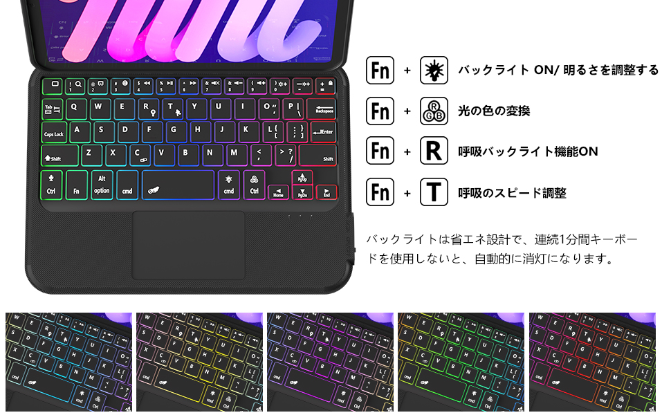 Amazon.co.jp: Omikamo ipad mini6 キーボード付きケース 第6