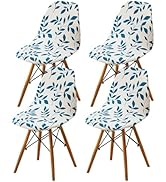 GOSTADY Dining Chair Covers Set of 4, Mid Century Modern Dining Room Chair Covers Jacquard Shell ...