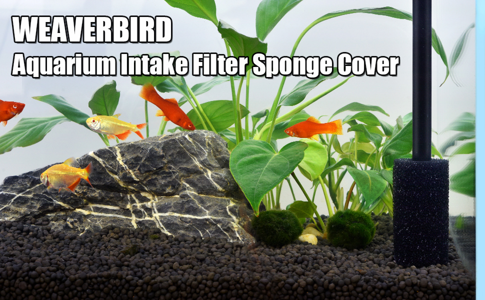 WEAVERBIRD 4PCS PreFilter Foam Sponge Roll Aquarium Filter Intake