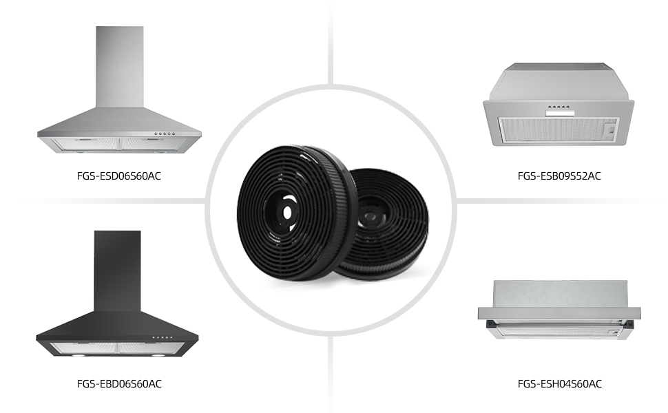 FIREGAS CC110 Recirculating Carbon Charcoal Filter Replacement for