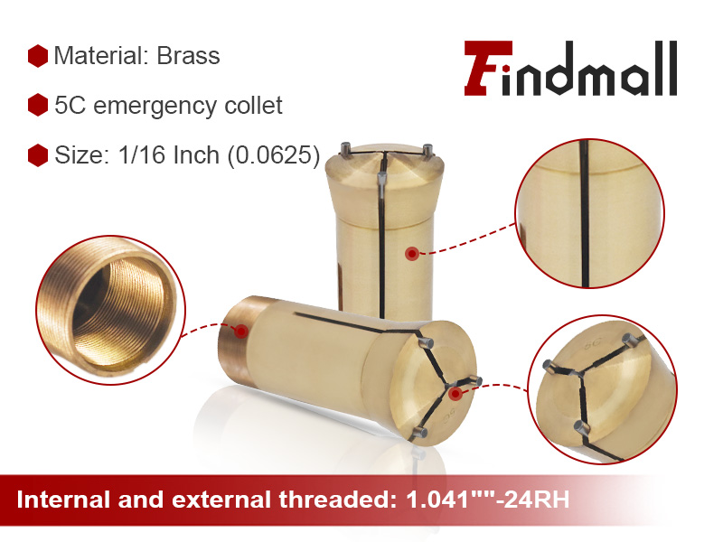 5c Emergency Brass Collet 1/16" (.0625) Lathe Milling Holder