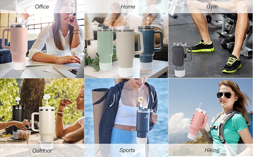 Amazon.com | Stanley Cup Accessories Set Including 6 Pcs Silicone Spill ...