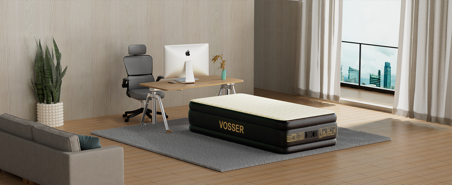 Air mattress twin with built in pume