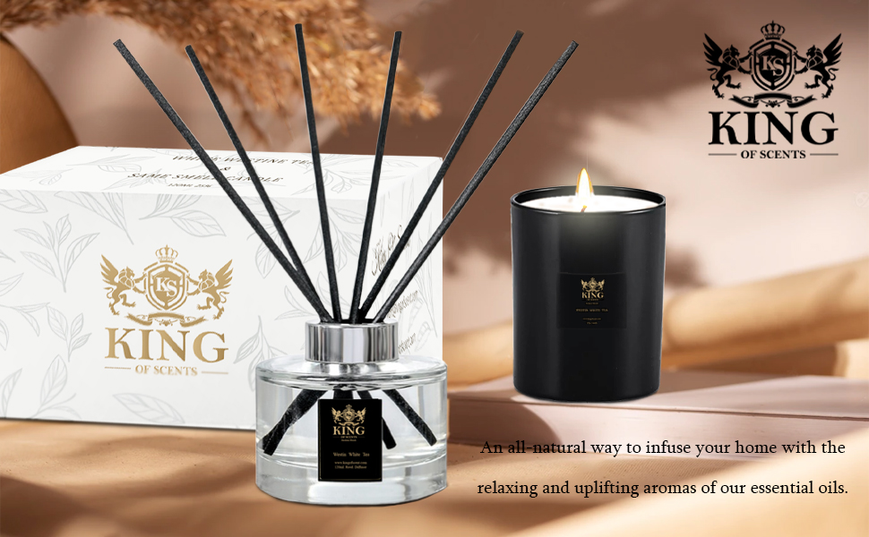 KING OF SCENTS Reed Diffuser (120ml) Westin White Tea Reed