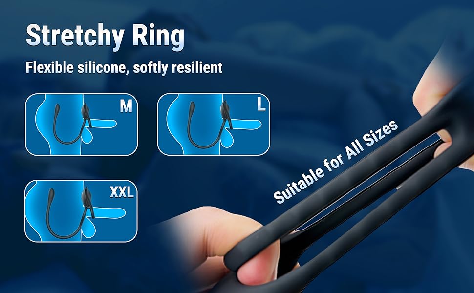 Stretchy Ring - flexible silicone, suitable for all sizes