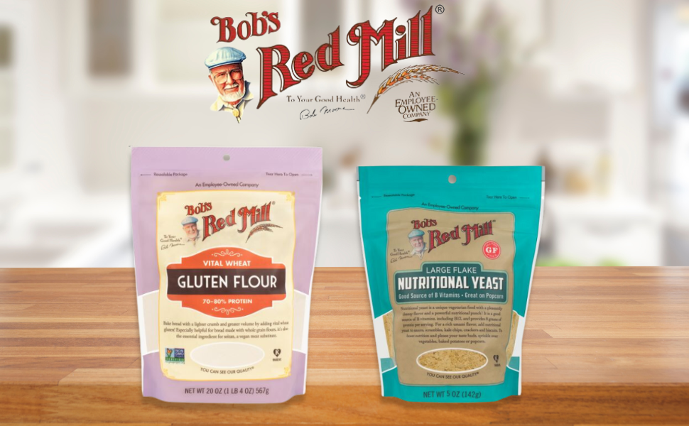 Bob's Red Mill Vital Wheat Gluten Flour (2x20 oz) with Dry