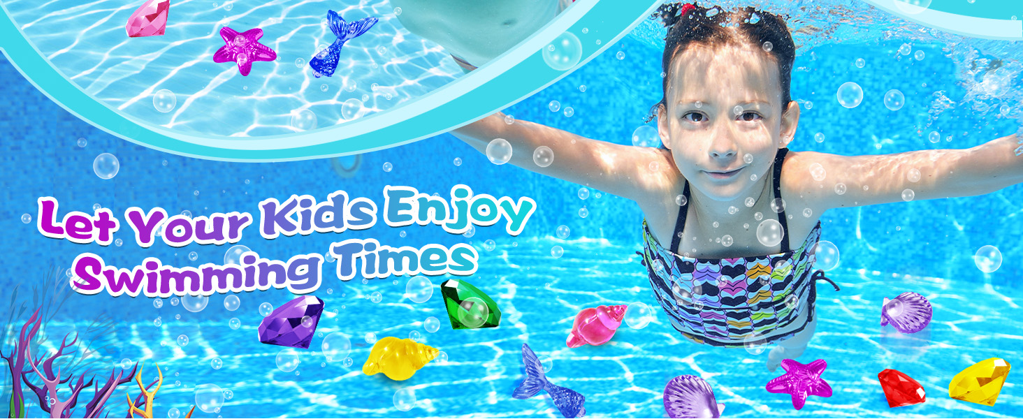 KMUYSL 24 Pack Pool Toys, Diving Gems Kids Pool Toys for