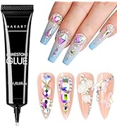 Makartt Nail Rhinestone Glue, Super Strong Gel Nail Glue for Rhinestones, 3D Art Design Charms an...