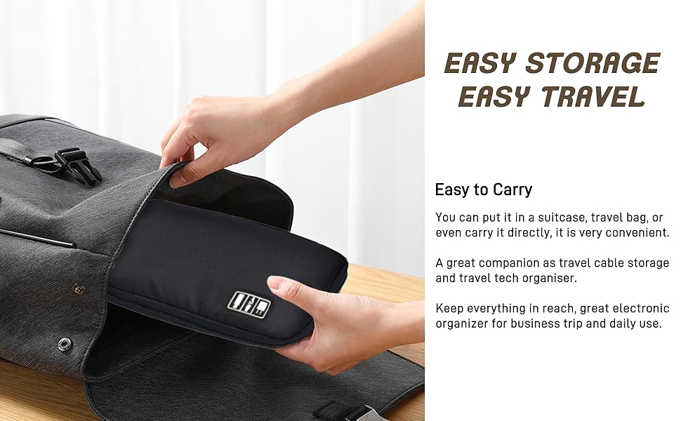 Electronics Accessories Organizer Bag, Cable Organiser Bag, Cable Storage, Gadget Bag