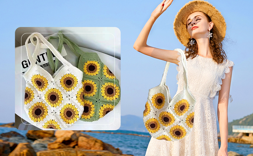 Crochet Sunflower Backpack