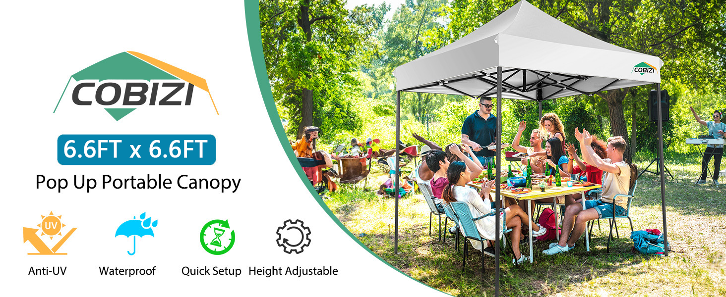 6.6x6.6Ft Pop Up Portable Canopy Tent