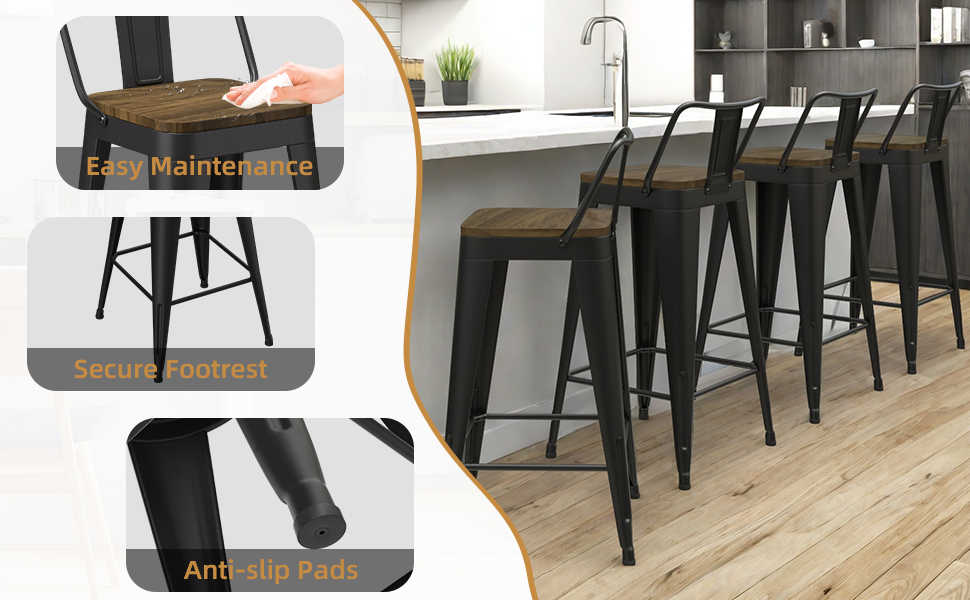 metal bar stools