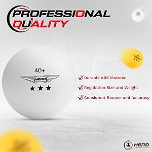 professional quality table tennis balls
