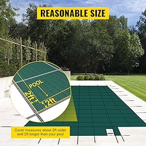 solid pool safety cover 16 x 32