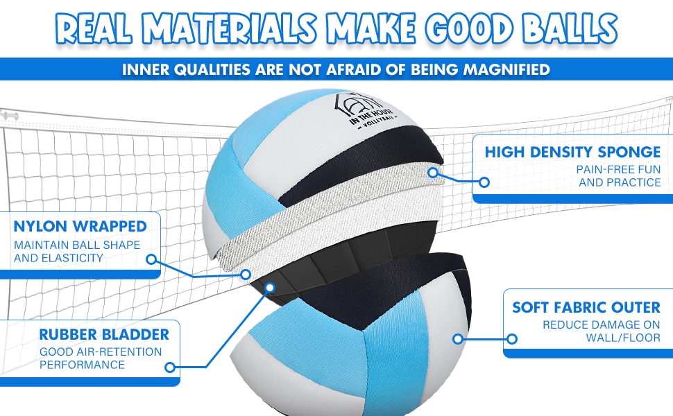 Softy Volleyball, Indoor Volleyballs for Inside House and Yard, Safe and Silent Volleyball for Boys