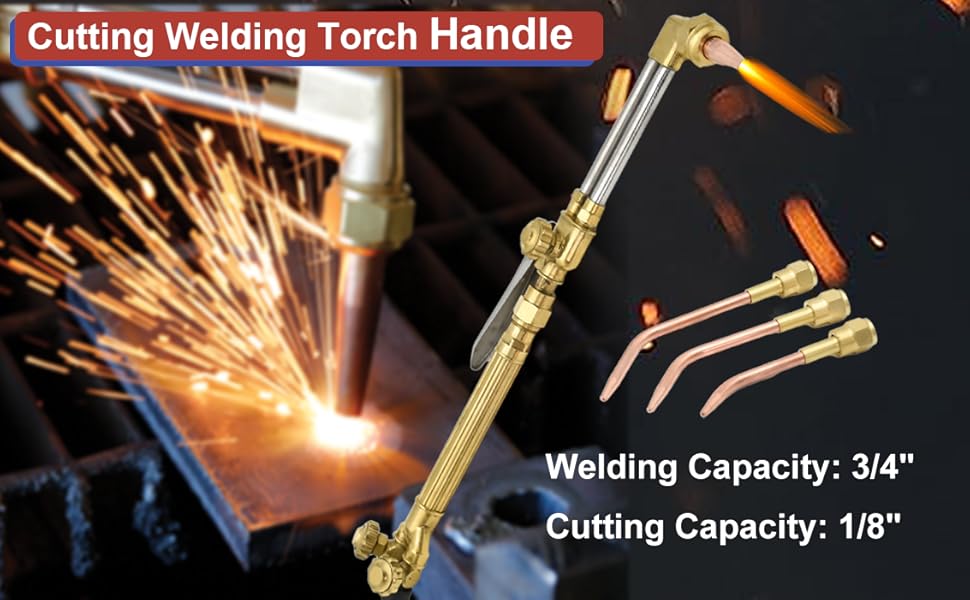 Cutting Torch Set Oxy Acetylene Torch Kit Portable Gas Cutting Torch and Welding Kit with