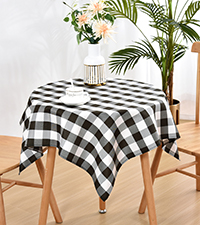 beside table cover