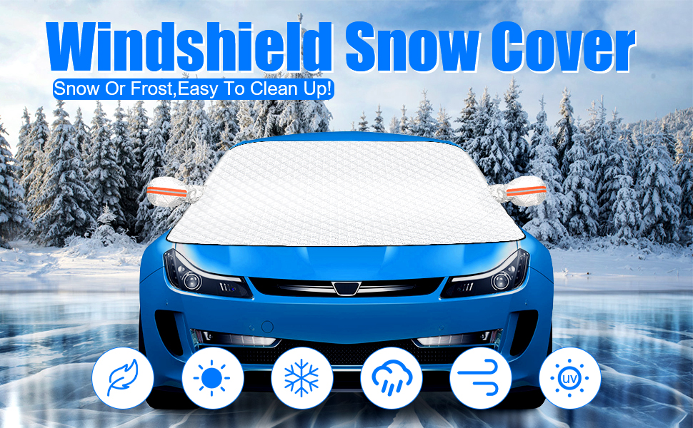 2023Newest Car Windshield Snow Cover with 9 Windscreen Frost