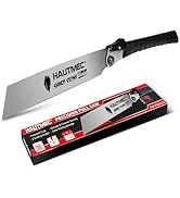 HAUTMEC Folding Japanese Pull Saw, 9-Inch Hand Wood Saw with SK5 Blade, 17TPI Sharp Trapezoid Tee...
