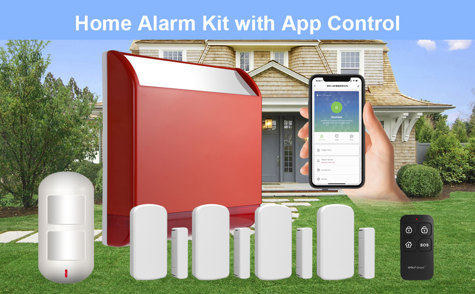 Wolf Guard LB12WF WiFi Alarm Siren, Wireless Home Garage Alarm