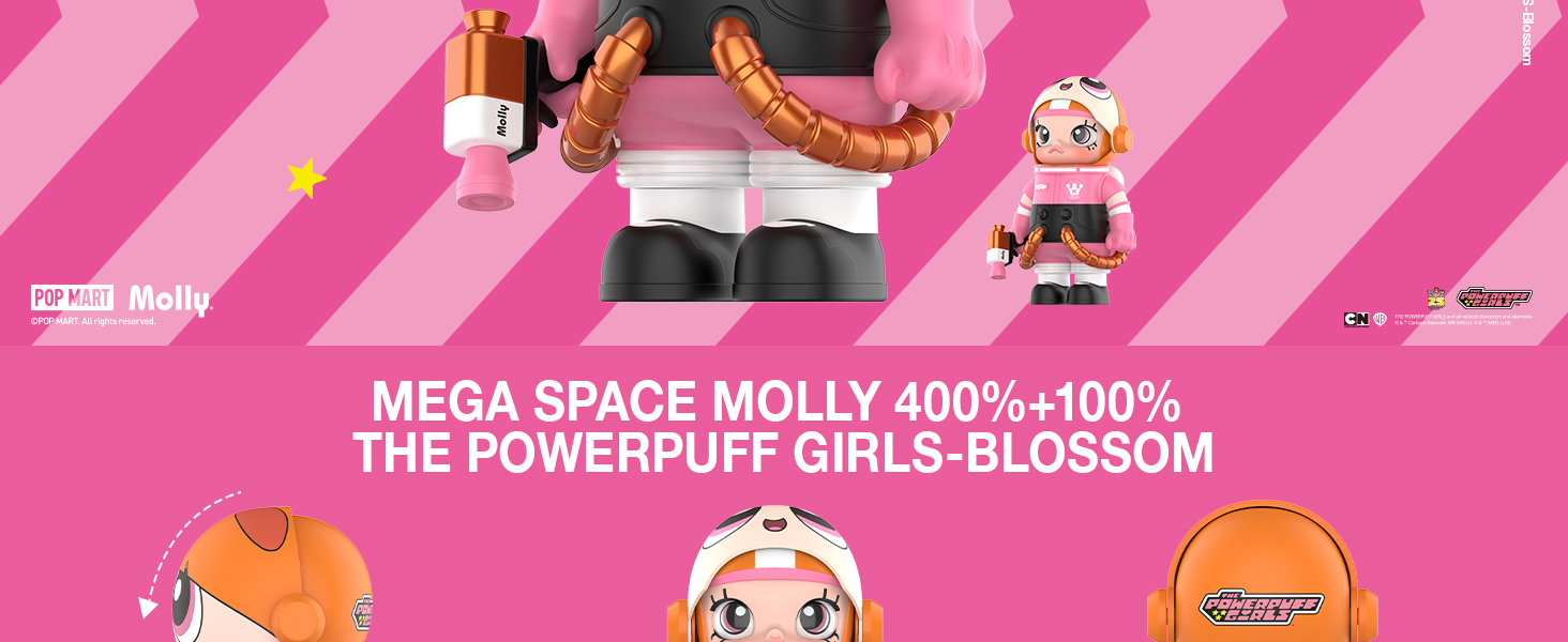 MEGA SPACE MOLLY 400%+100% THE POWERPUFF GIRLS-Blossom