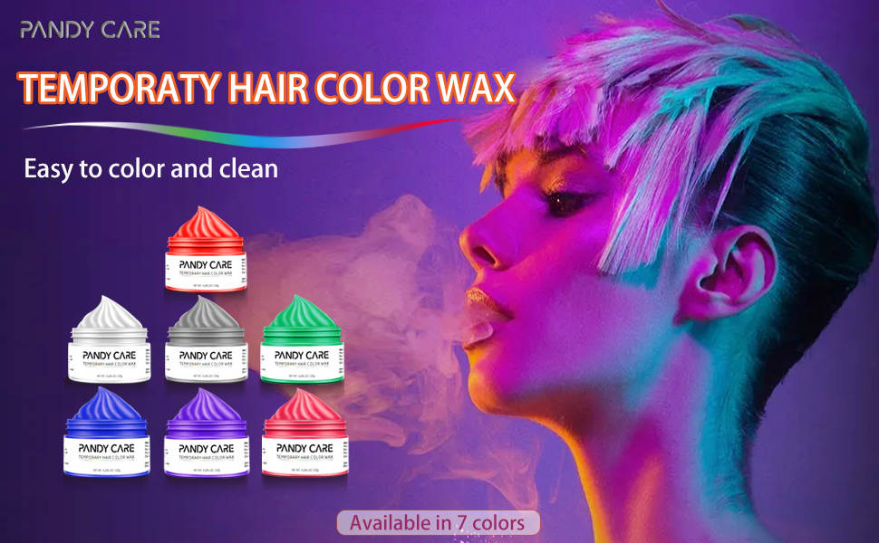 Hair Colour Wax PandyCare 4.23OZ Temporary Coloured Hair Paint Wax