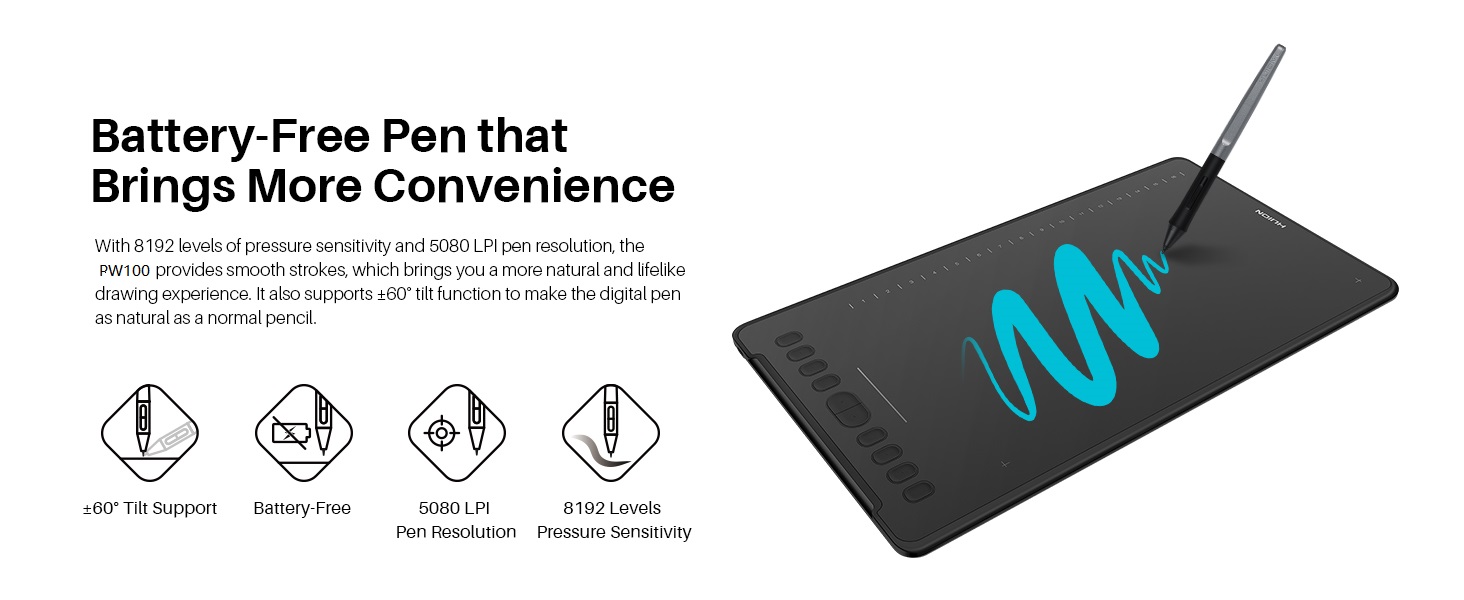 huion h1161drawing tablet 