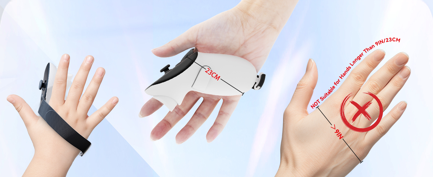 NOT Suitable for Hands Longer Than 9IN/23CM