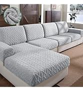 OHSIO Couch Cushion Covers, Super Soft Thicker Fleece Sofa Cover Stretch Sectional Sofa Slipcover...